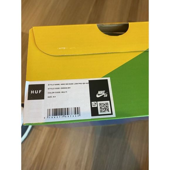 Nike SB Dunk Low HUF San Francisco Black Orange Men size 8.5 FD8775-001 New - Picture 11 of 12